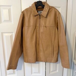 Wilsons Leather Jacket - Men's Size M - Removable Liner Vest - Tan Camel Color